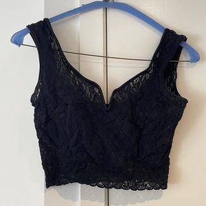 Lace midriff cami